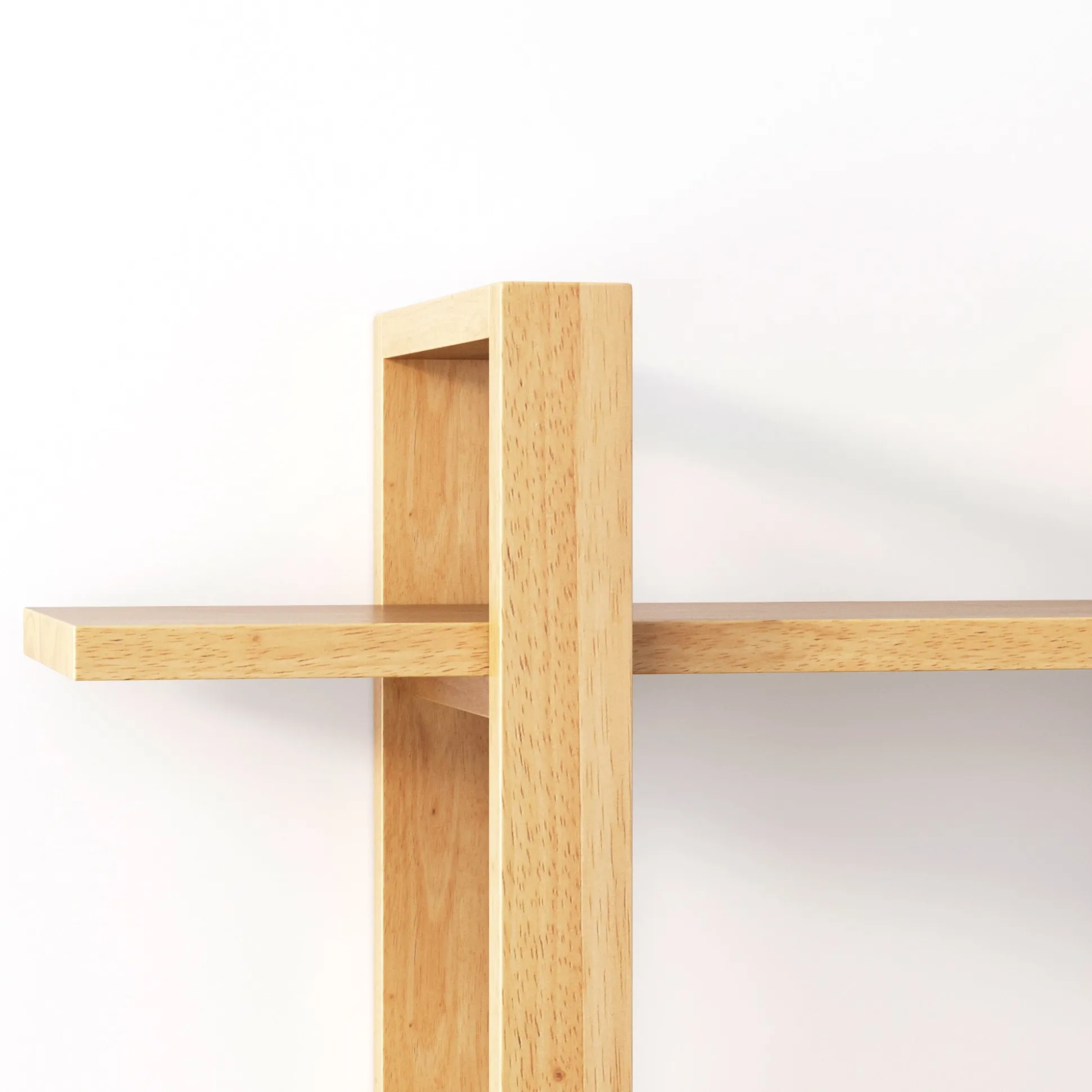 Solid Wood Adjustable Wall Shelf Warm Pine
