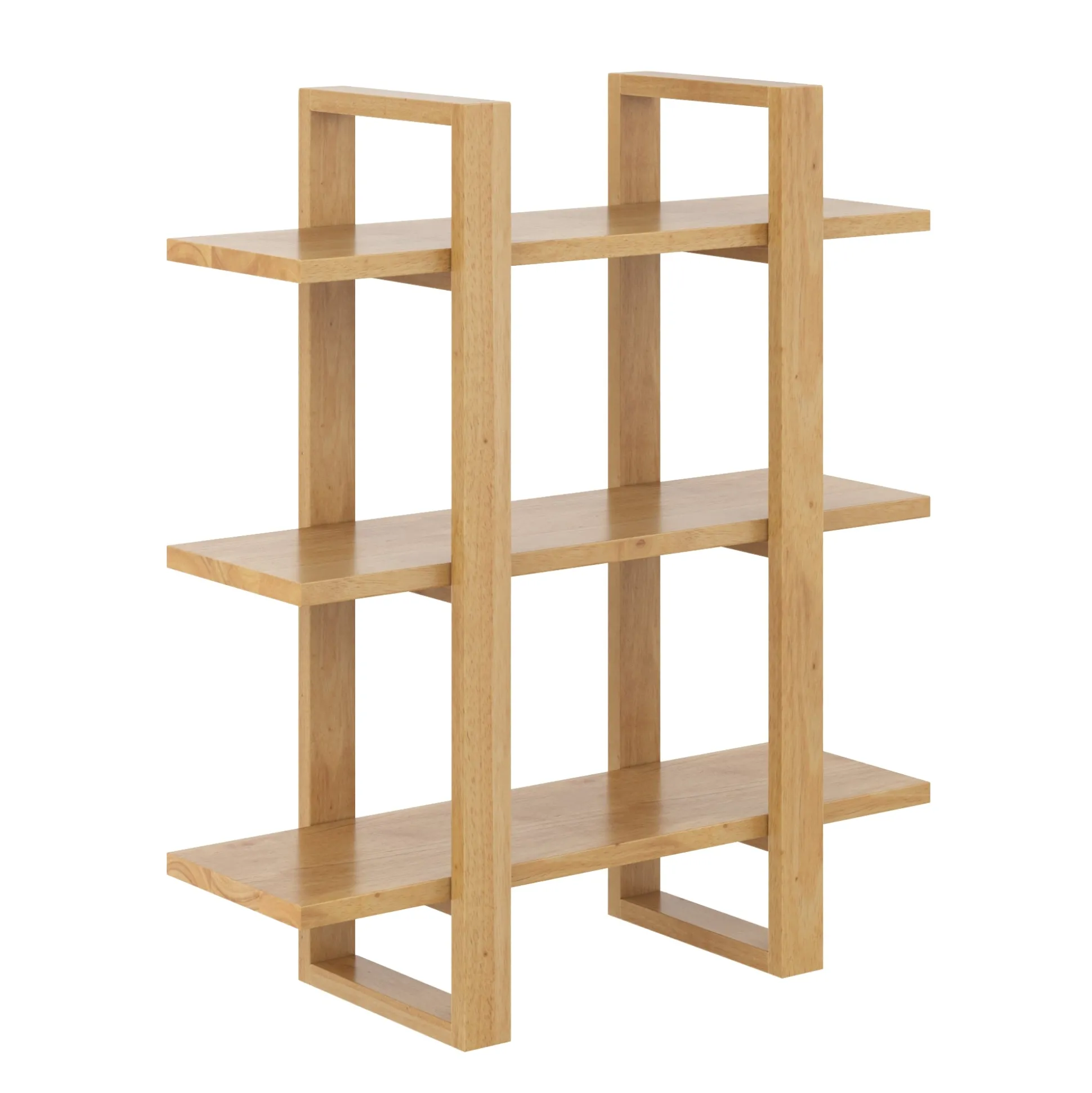 Solid Wood Adjustable Wall Shelf Warm Pine