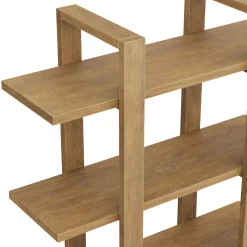 Solid Wood Modular Floating Wall Shelf Light Brown