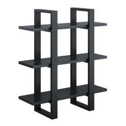 Solid Wood Modular Floating Wall Shelf Black Oak