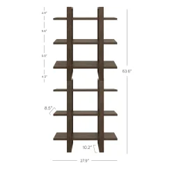 Solid Wood Wall Shelves Dark Brown (Set of 2)
