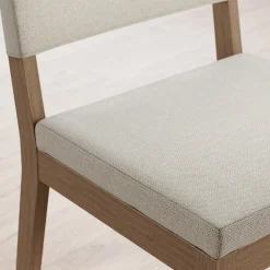 Upholstered Dining Chair Light Brown (Set of 6)