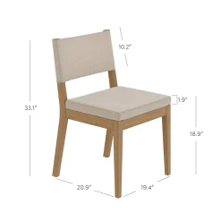 Upholstered Dining Chair Light Brown (Set of 4)
