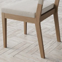 Upholstered Dining Chair Light Brown (Set of 2)