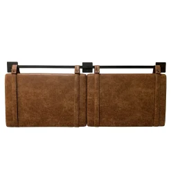 Upholstered Queen Wall Mount Headboard Brown