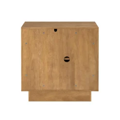 Wood Arched Kitchen Cabinet Credenza Light Brown (Set of 2)