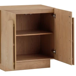 Wood Arched TV Console Stand for TVs up to 65" Oak