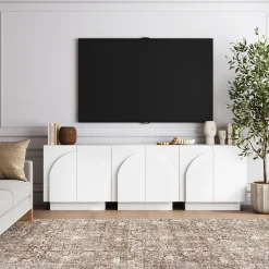 Wood Arched TV Console Stand for TVs up to 75