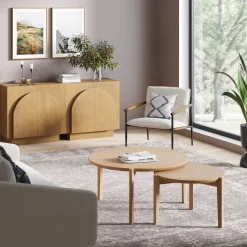 Wood Arched TV Console Stand for TVs up to 65