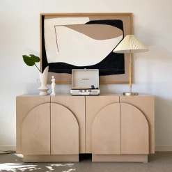 Wood Arched TV Console Stand for TVs up to 65