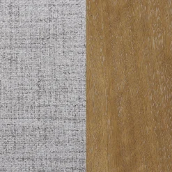Wood Bed Frame in Feather Gray Upholstery | Size King