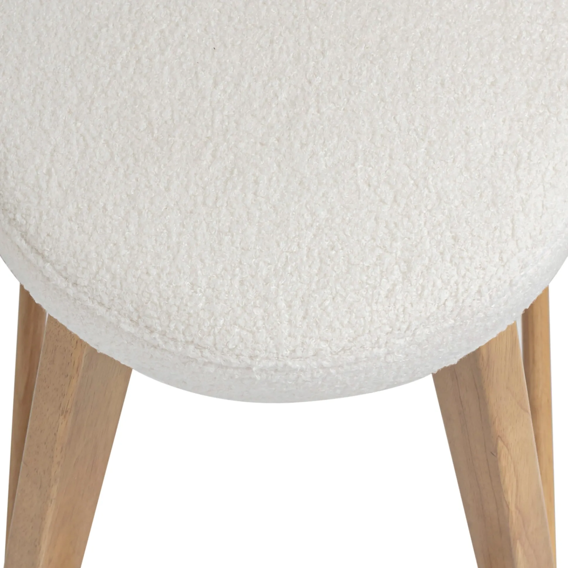 Wood Boucle Counter Height Swivel Counter Stool White Oak (Set of 3)