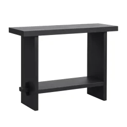 Wood Console Tables Black Oak (Set of 2)