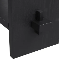 Wood Console Tables Black Oak (Set of 2)
