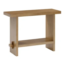 Wood Console Tables Light Brown (Set of 2)