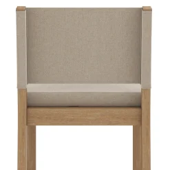 Wood Counter Height Bar Stool Light Brown Flax