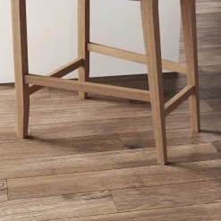 Wood Counter Height Bar Stools Light Brown (Set of 3)