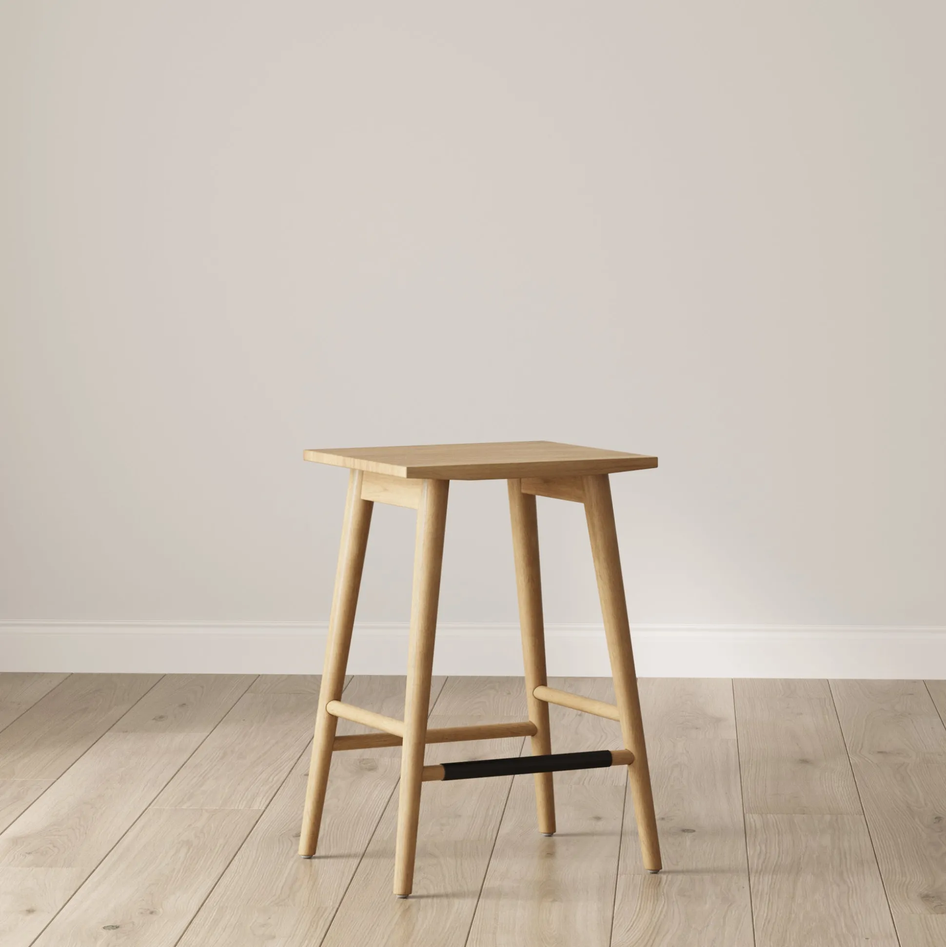 Wood Cushioned Counter Height Bar Stool Warm Pine