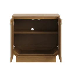 Wooden Arched TV Console Stand Light Brown for TVs up to 75"