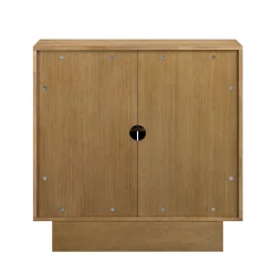 Wooden TV Console with Antique Carved Doors for TVs up to 75" Light Brown