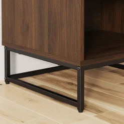 Wood Herringbone Nightstands Nutmeg (Set of 2)