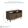 Wood Herringbone TV Cabinet Walnut