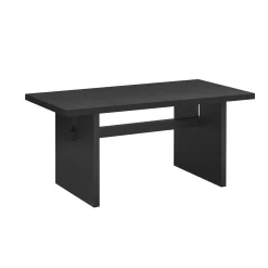 Wood Modern Farmhouse Dining Table Black Oak