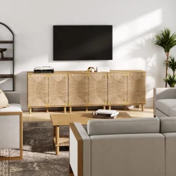 Wood TV Console for TVs up to 75