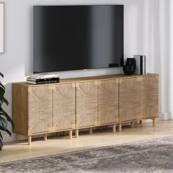Wood TV Console for TVs up to 75