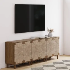 Wood TV Console for TVs up to 75