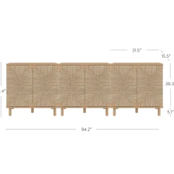 Wood TV Console for TVs up to 75