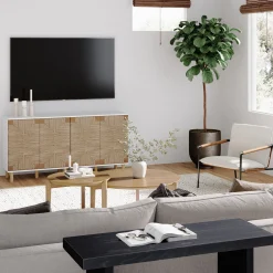 Wood TV Console for TVs up to 65