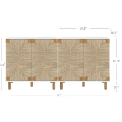 Wood TV Console for TVs up to 65
