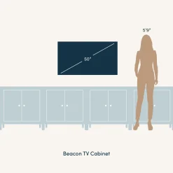 Wood TV Console for TVs up to 100