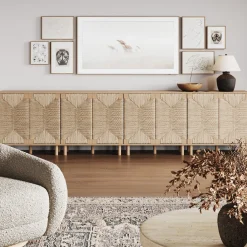 Wood TV Console for TVs up to 100