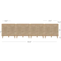 Wood TV Console for TVs up to 100
