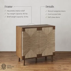 Wood TV Console for TVs up to 65