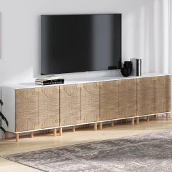 Wood TV Console for TVs up to 100