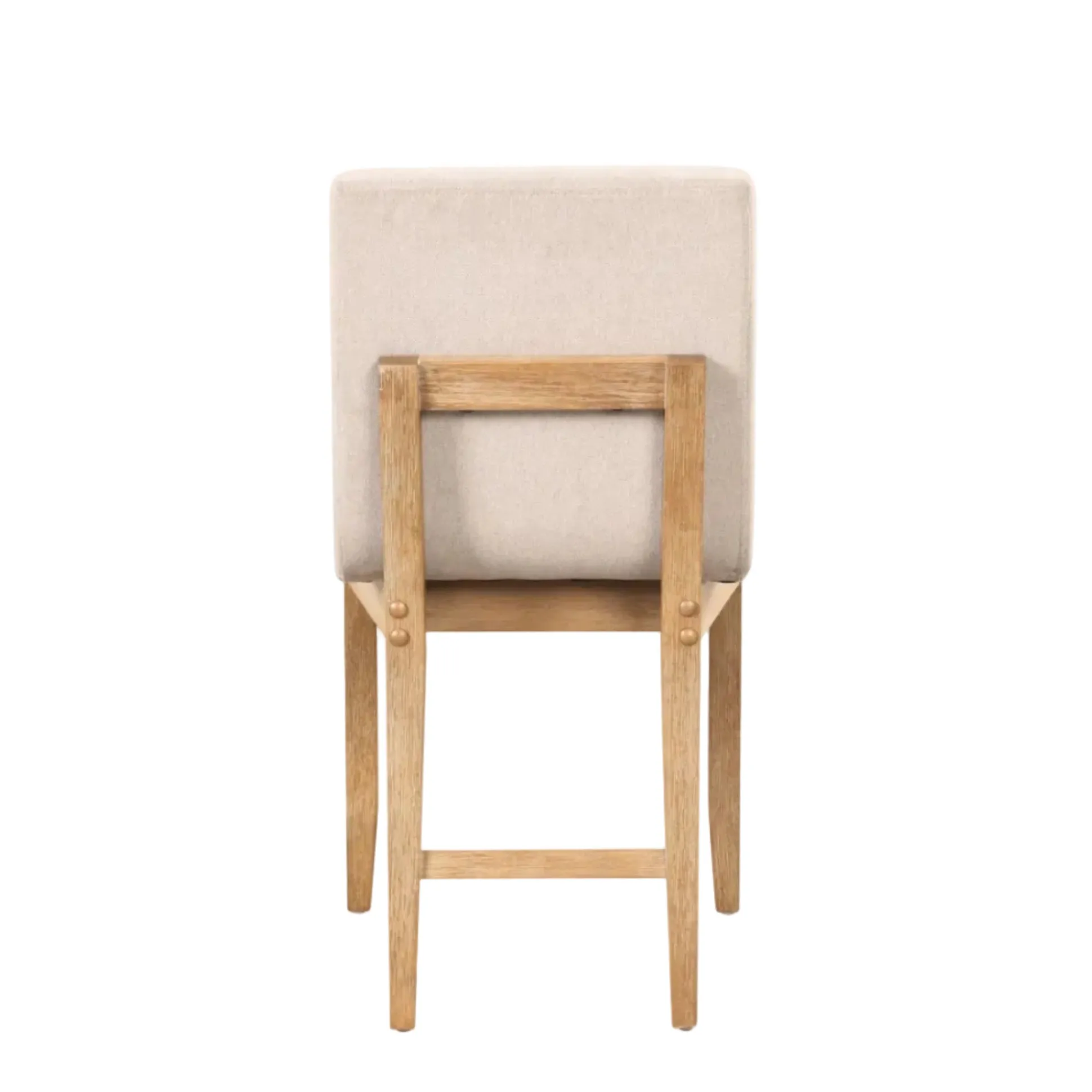 Wood Upholstered Dining Chair Brushed Light Brown Flax (Set of 2)