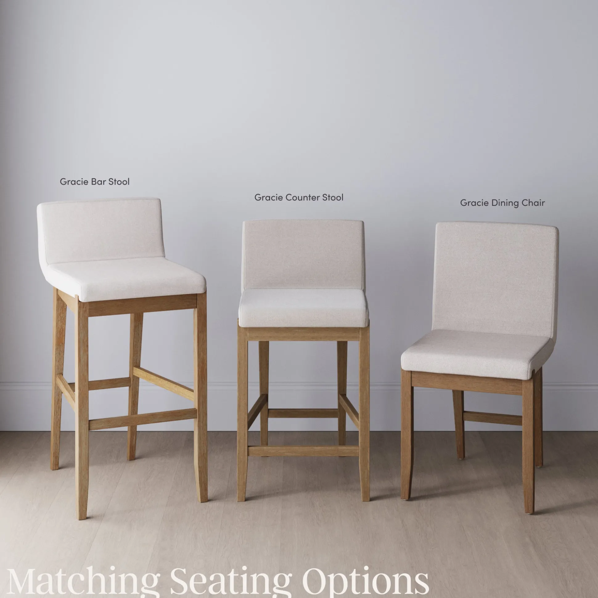 Wood Upholstered Dining Chair Brushed Light Brown Flax (Set of 2)