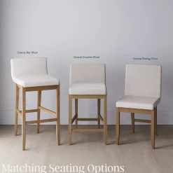 Wood Upholstered Dining Chair Brushed Light Brown Flax