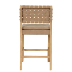 Woven Counter Height Bar Stools Brown (Set of 4)