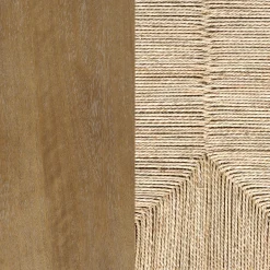 Woven Seagrass TV Console Cabinet for TVs up to 65